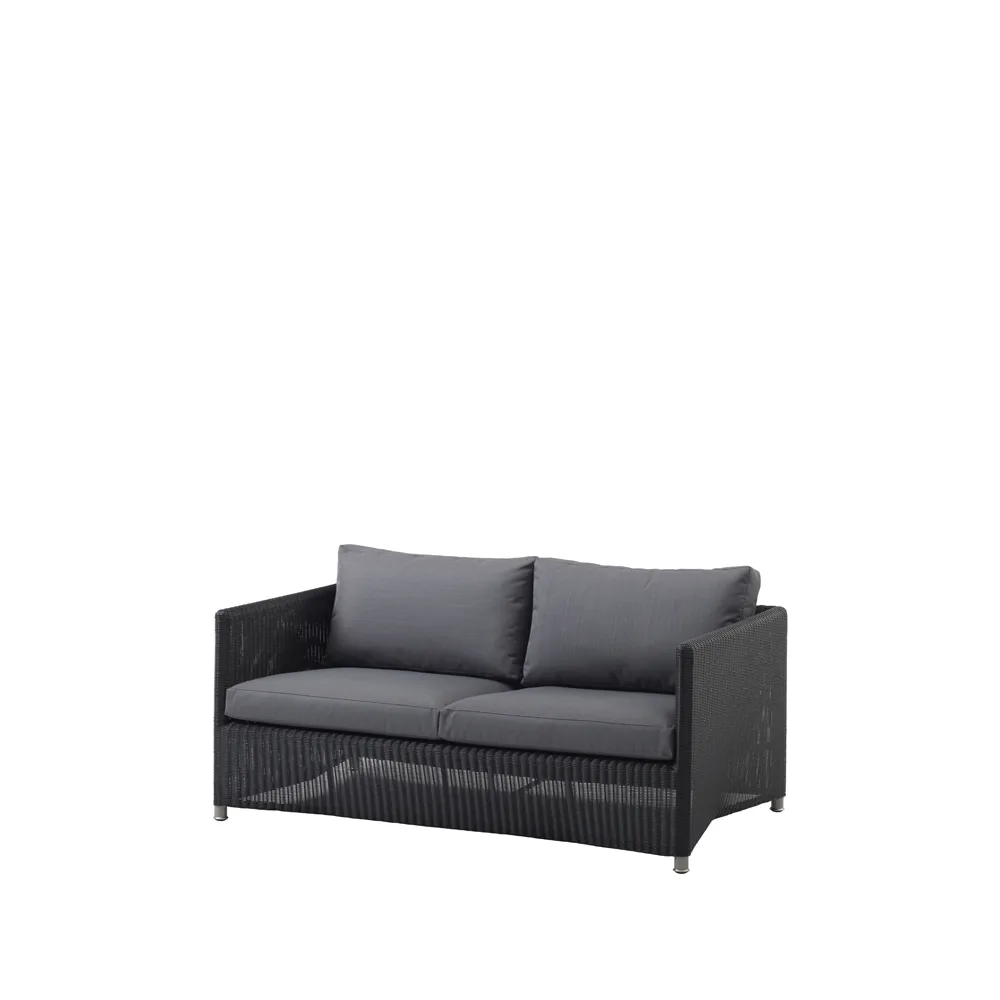 Diamond soffa 2-sits weave, Cane-Line Natté graphite Cane-line