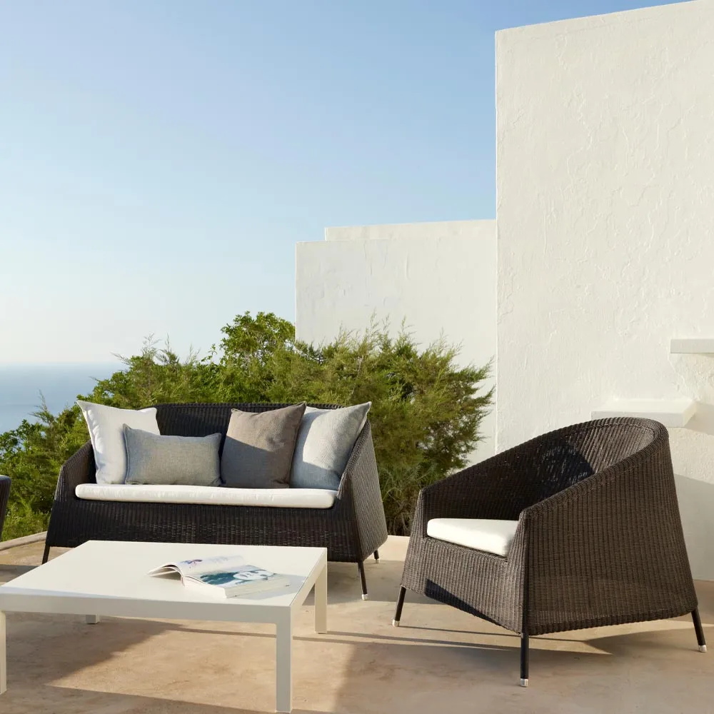 Kingston loungesoffa 2-sits, Mocca Cane-line
