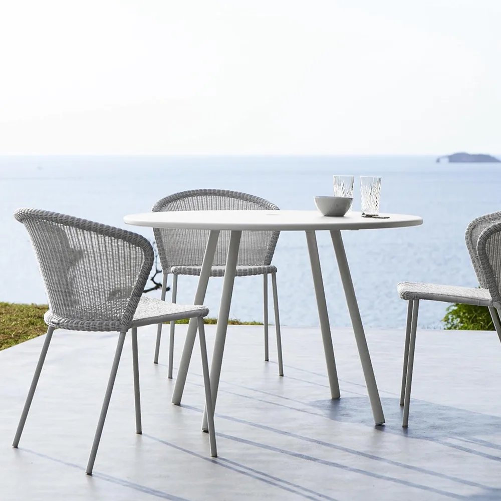Lean stol, Light grey, Cane-Line french weave Cane-line