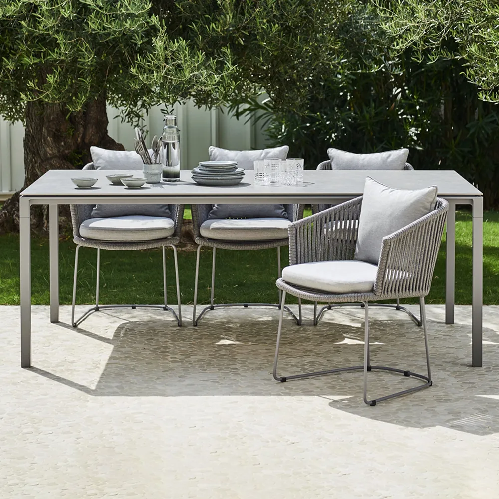 Pure matbord, Nero-lava grey 150x90 cm Cane-line