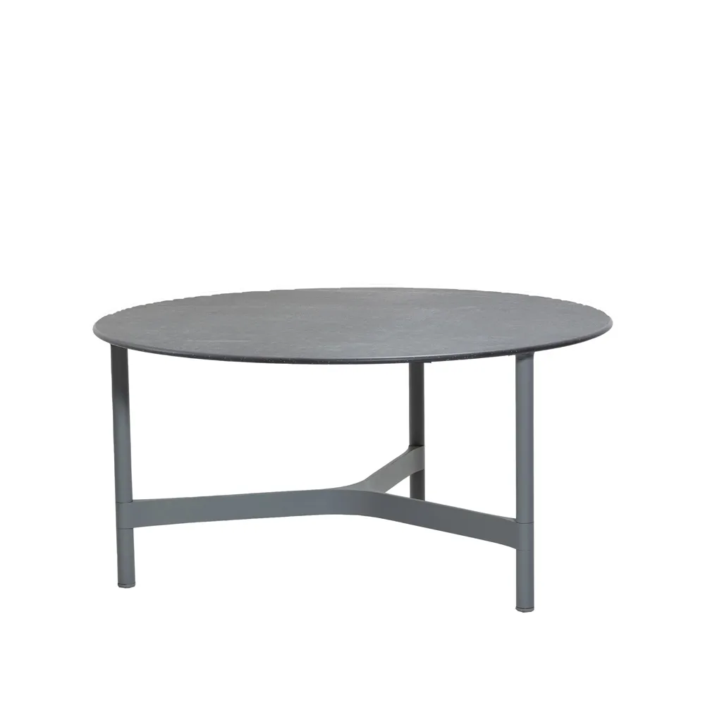 Twist soffbord large Ø90 cm, Fossil black-light grey Cane-line