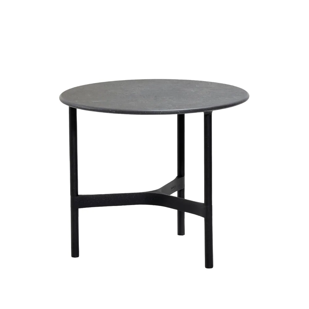 Twist soffbord small Ø45 cm, Fossil black-lava grey Cane-line