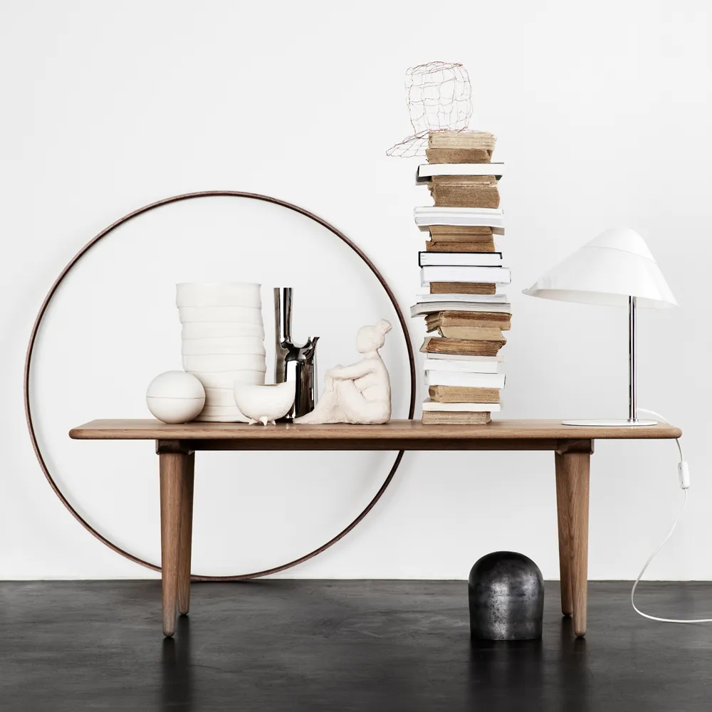 CH011 soffbord, Vitoljad ek h 44 cm Carl Hansen & Søn