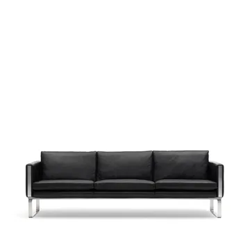 CH103 soffa 3-sits - Loke 7150 läder-rostfritt stål - Carl Hansen & Søn