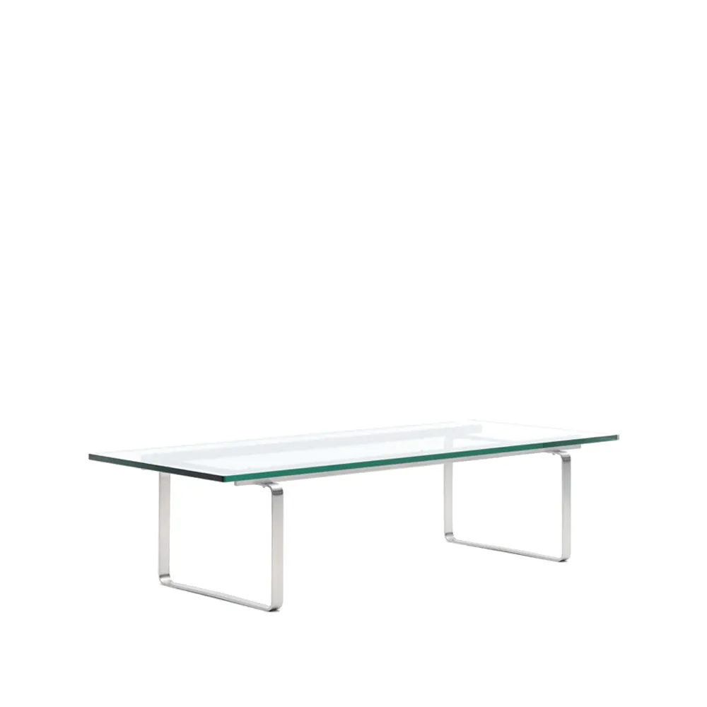CH108 soffbord, Glas-rostfritt stål Carl Hansen & Søn