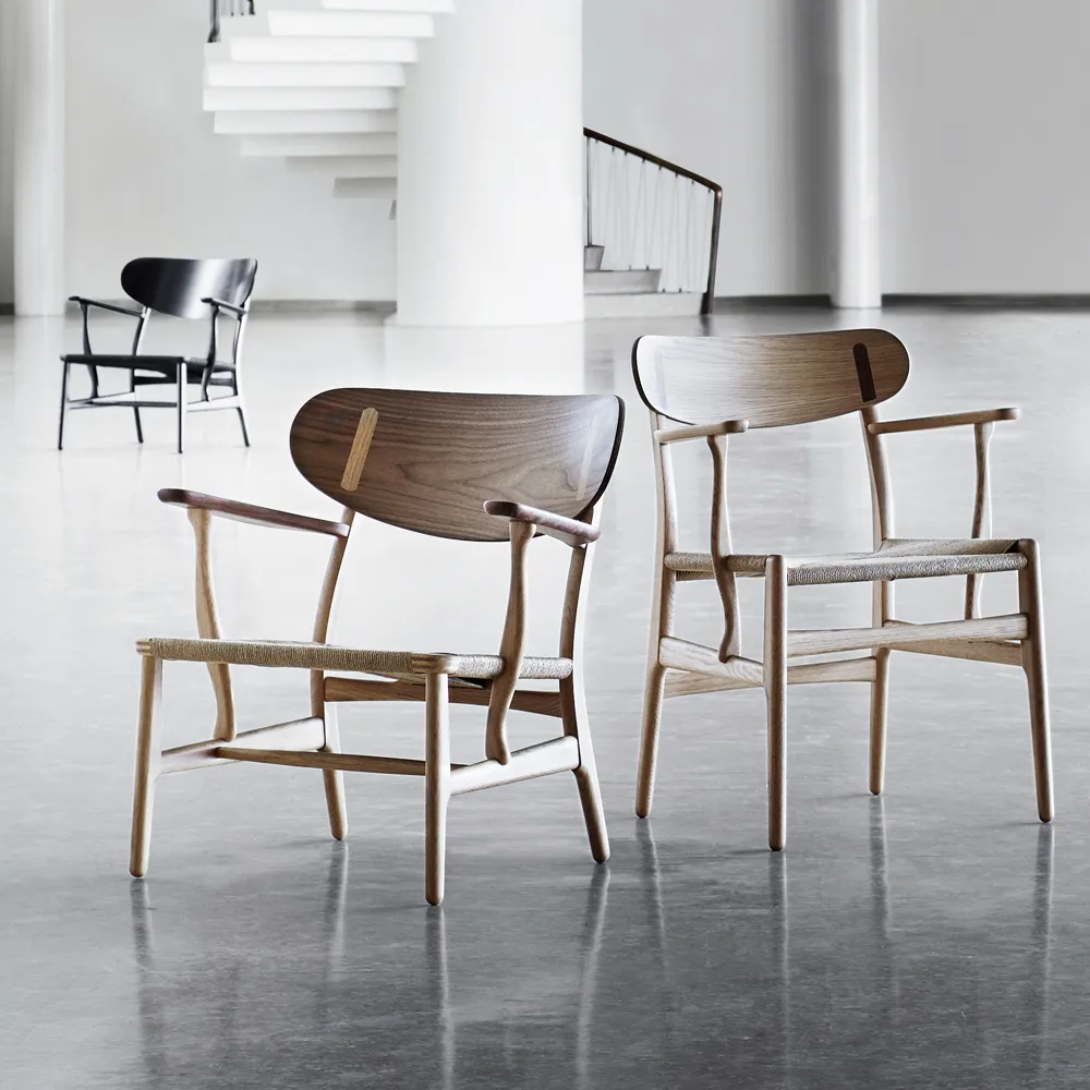 CH22 fåtölj, Såpad ek-naturflätad Carl Hansen & Søn