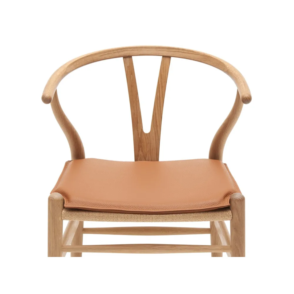 CH24 dyna läder, Läder Loke 7748 (brun) Carl Hansen & Søn