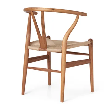 CH24 Y-stol - Oljad teak-naturflätad - Carl Hansen & Søn