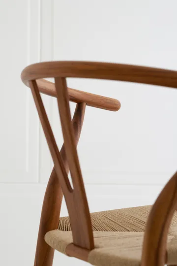 CH24 Y-stol - Oljad teak-naturflätad - Carl Hansen & Søn