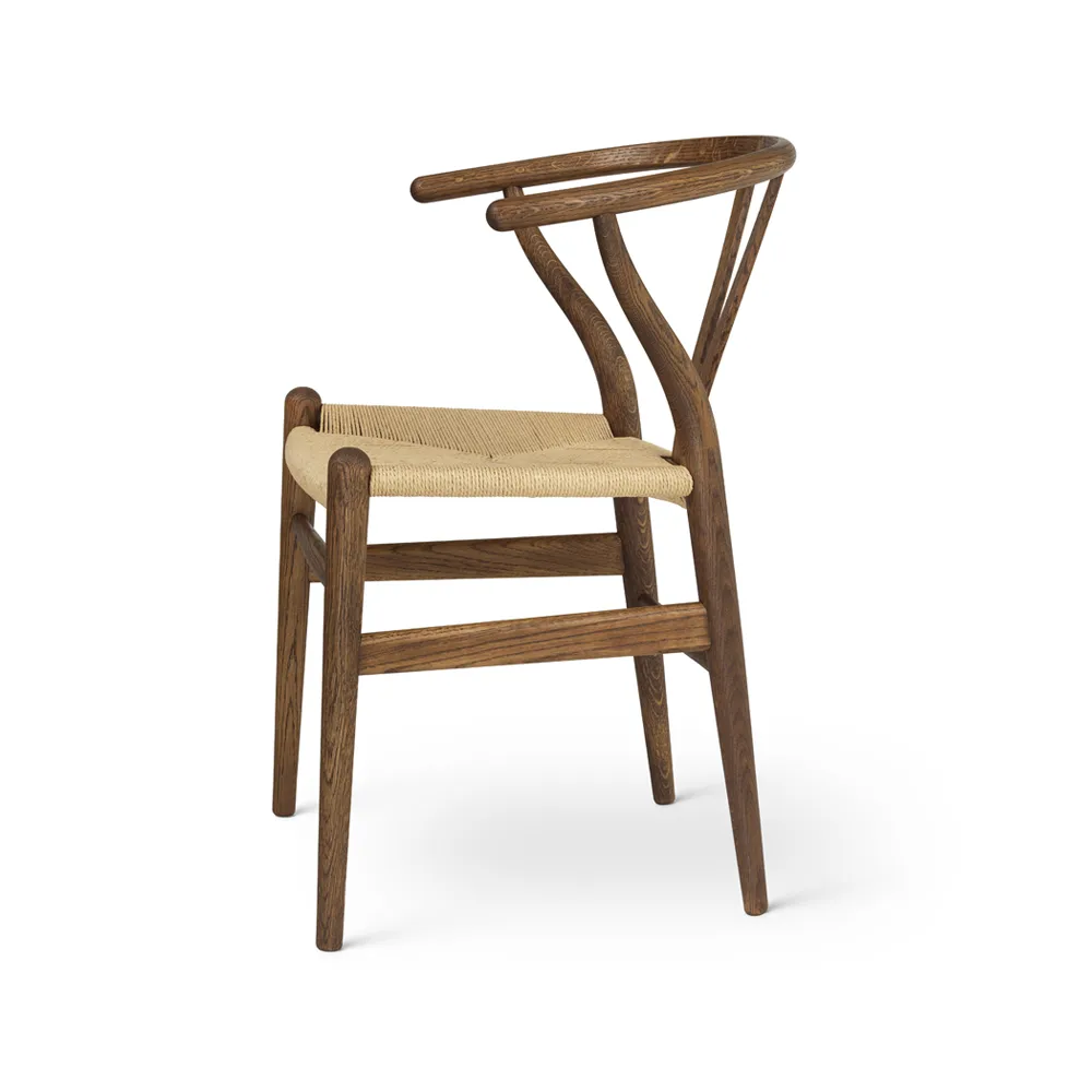 CH24 Y-stol, Rökoljad ek-naturflätad Carl Hansen & Søn