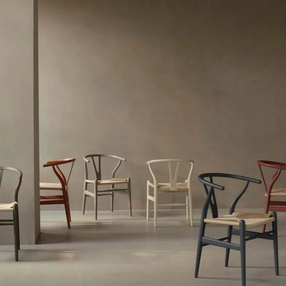 CH24 Y-stol Soft Crawford Wegner, Clay-naturflätad Carl Hansen & Søn