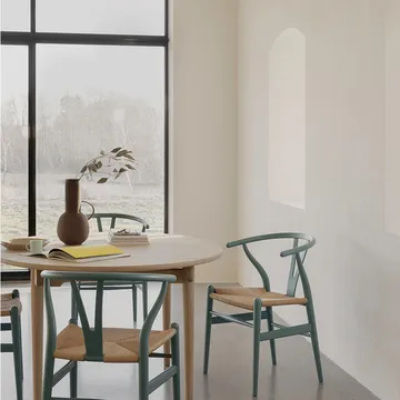 CH24 Y-stol Soft Crawford Wegner - Pewter-naturflätad - Carl Hansen & Søn