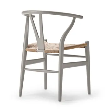 CH24 Y-stol Soft naturflätad sits - Silver Grey S3502-Y - Carl Hansen & Søn