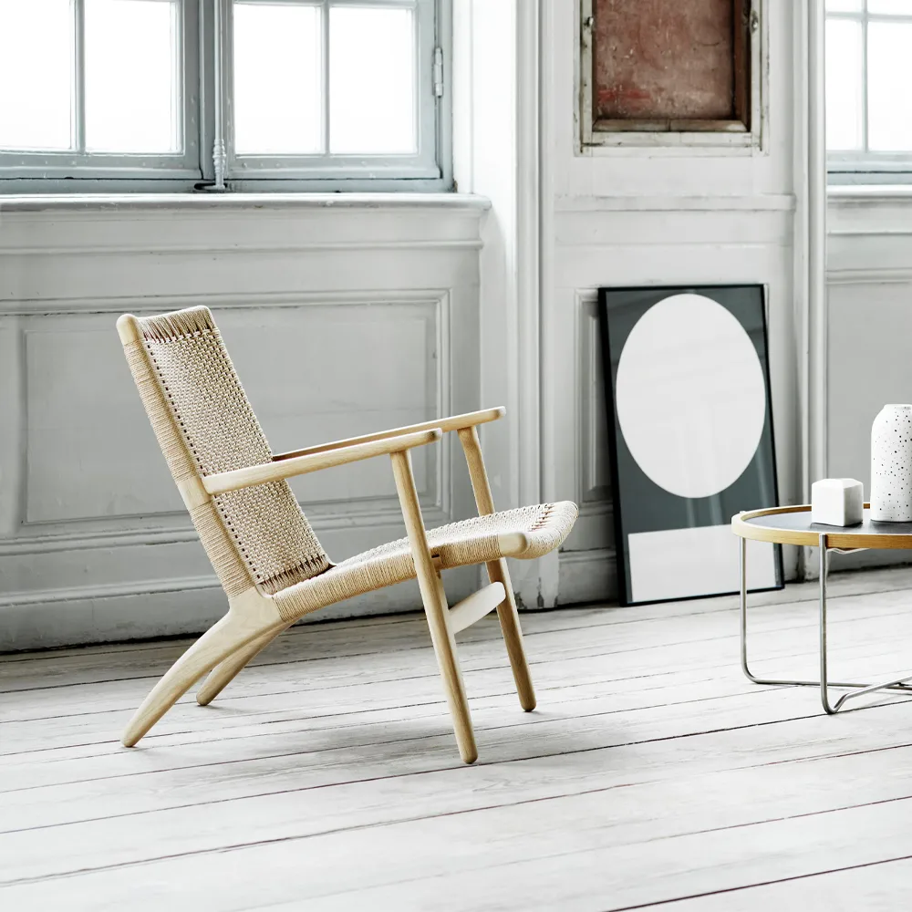 CH25 fåtölj, Såpad ek-naturflätad Carl Hansen & Søn