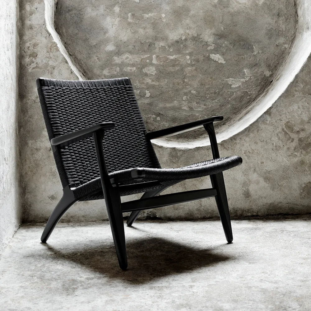 CH25 fåtölj, Svartlackad ek-svart Carl Hansen & Søn