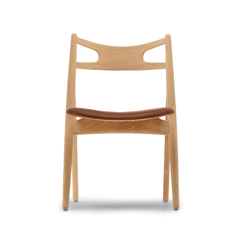 CH29P Sawbuch chair lädersits, Thor 325-oljad ek-naturfärgad Carl Hansen & Søn