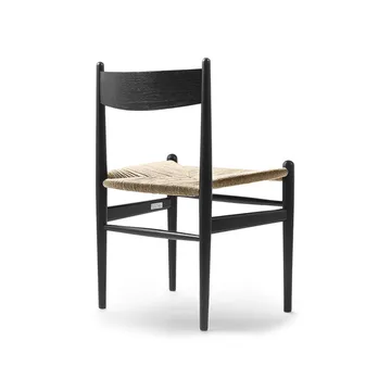 CH36 stol - Svartlackad ek-naturflätad - Carl Hansen & Søn