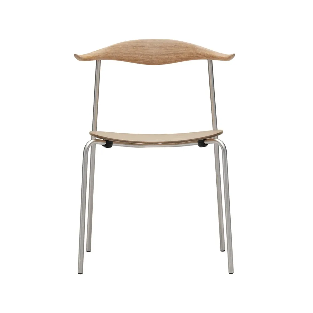 CH88T stol, Vitoljad ek-rostfritt stål Carl Hansen & Søn