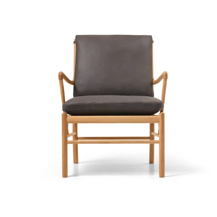 OW149 Colonial chair fåtölj - Terra 20367 läder-oljad ek - Carl Hansen & Søn