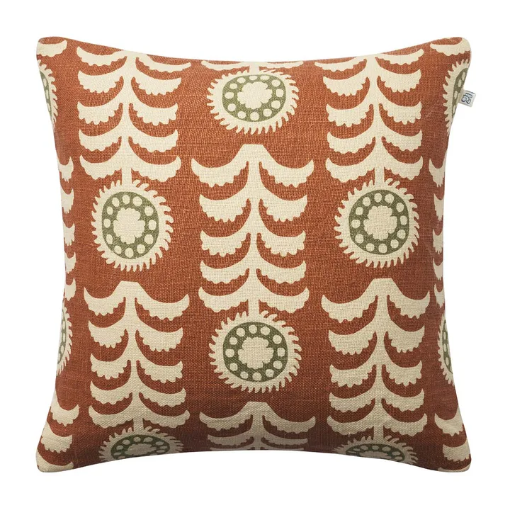 Alok kuddfodral 50x50 cm - Terracotta-cactus green - Chhatwal & Jonsson
