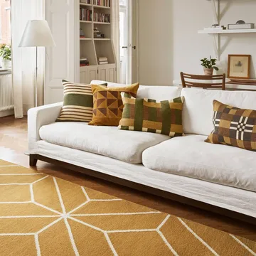 Benaras kuddfodral - Cactus Green-Taupe-Khaki, 40x60 cm - Chhatwal & Jonsson