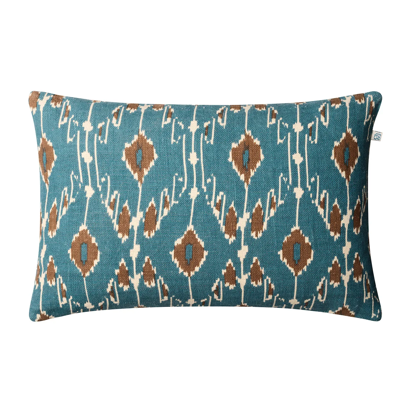 Ikat Goa kuddfodral 60x40 cm, Heaven blue-taupe Chhatwal & Jonsson
