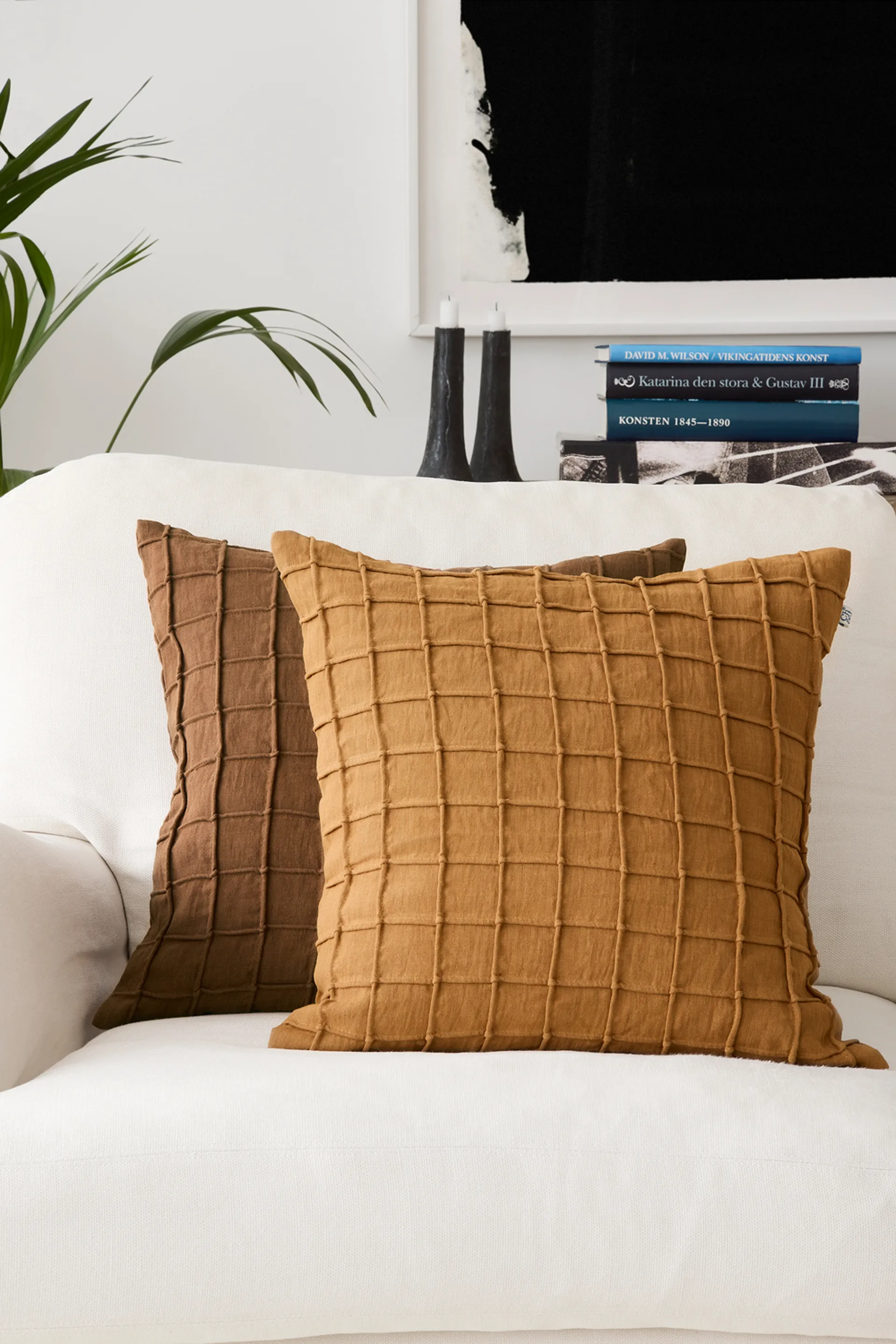 Jammu kuddfodral 50x50 cm, Cognac Chhatwal & Jonsson