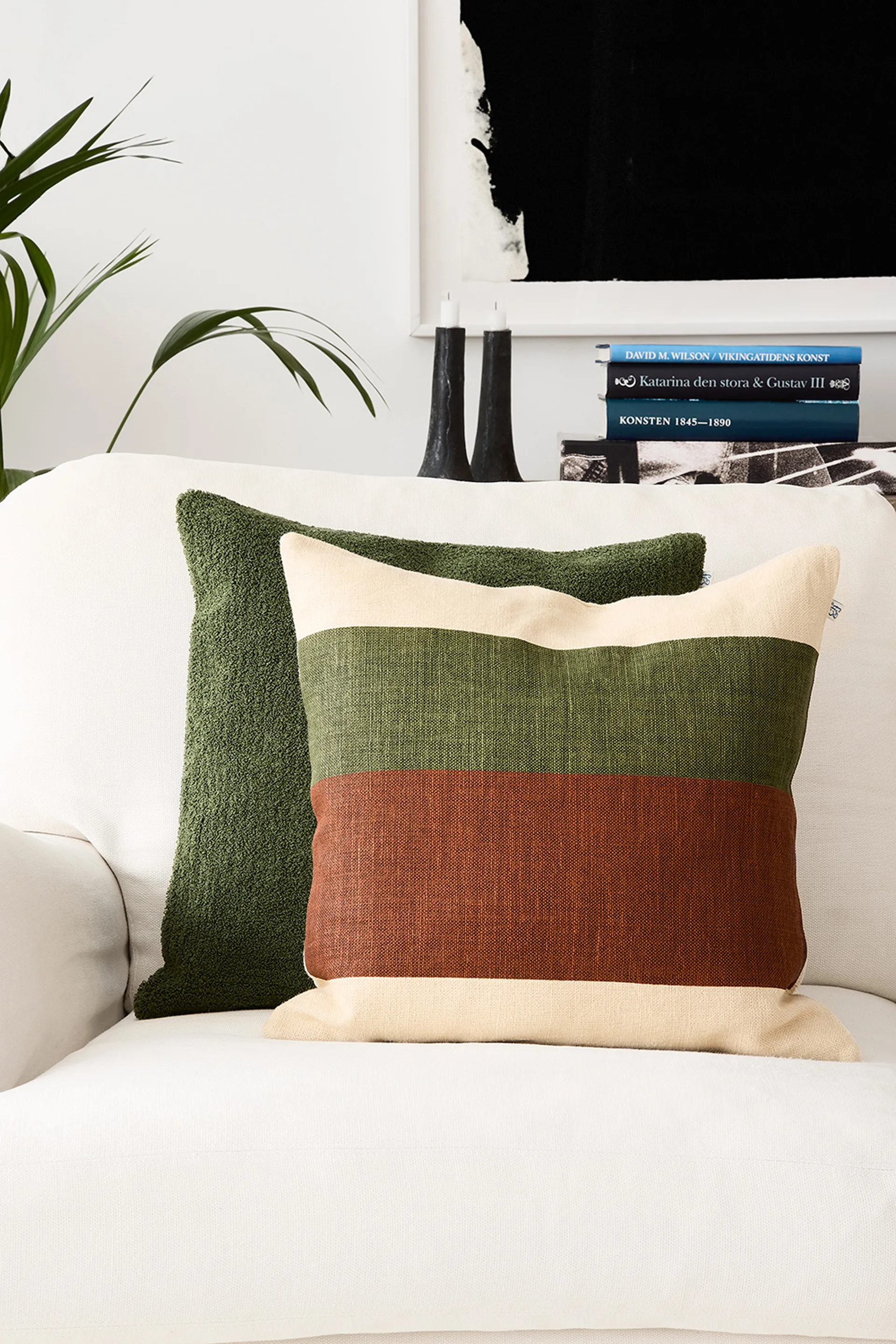 Kumar kuddfodral 50x50 cm, Cactus Green-Terracotta Chhatwal & Jonsson