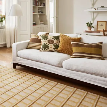 Mysore ullmatta - Off White-Masala Yellow-Yellow, 180x270 cm - Chhatwal & Jonsson
