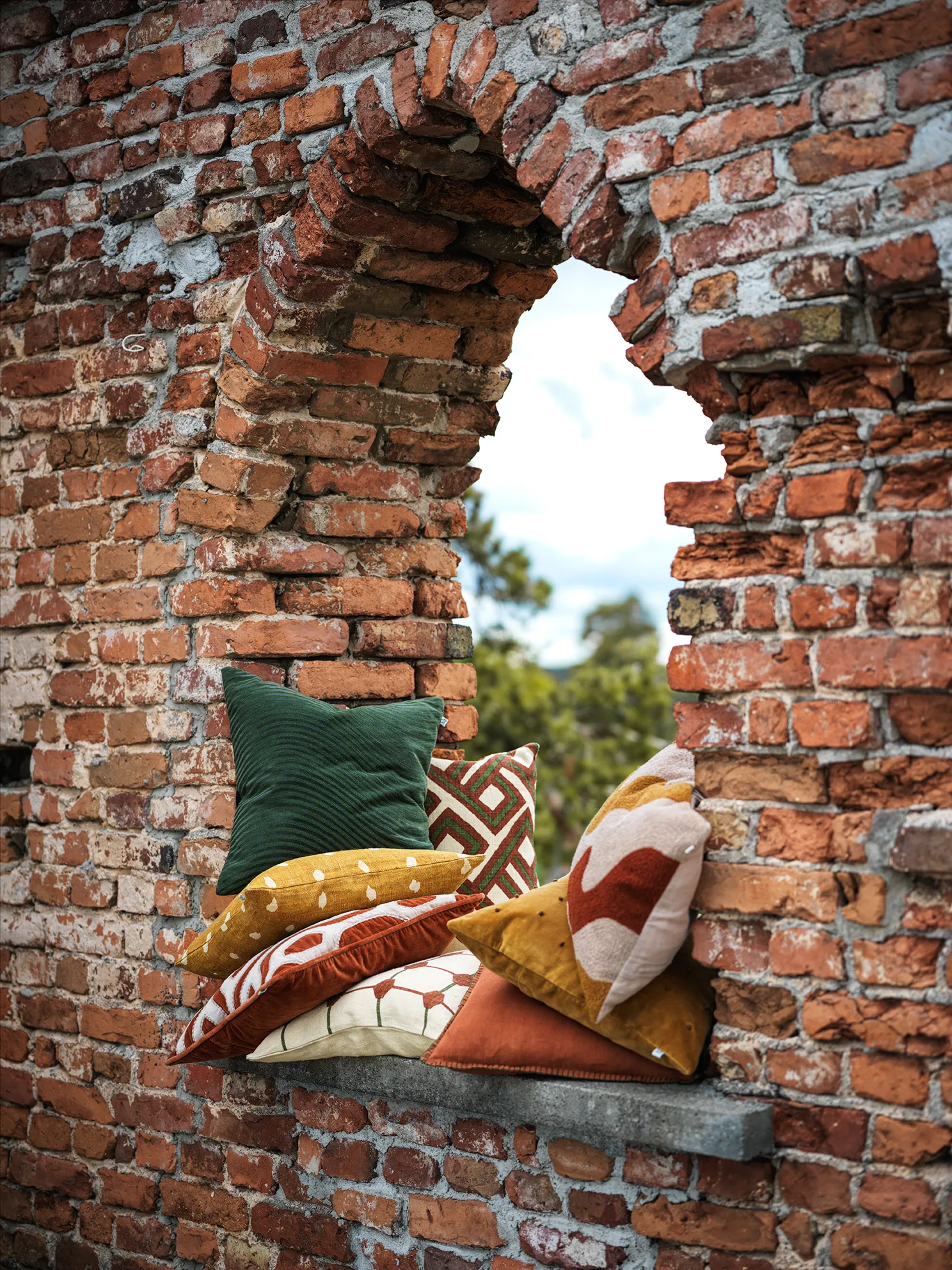 Roma kuddfodral 50x50 cm, Masala yellow-cognac Chhatwal & Jonsson