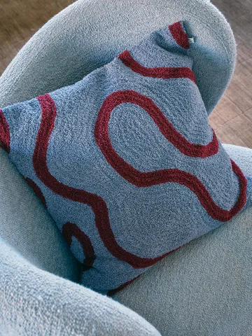 Swati kuddfodral 50x50 cm - Dusty blue-ruby - Chhatwal & Jonsson
