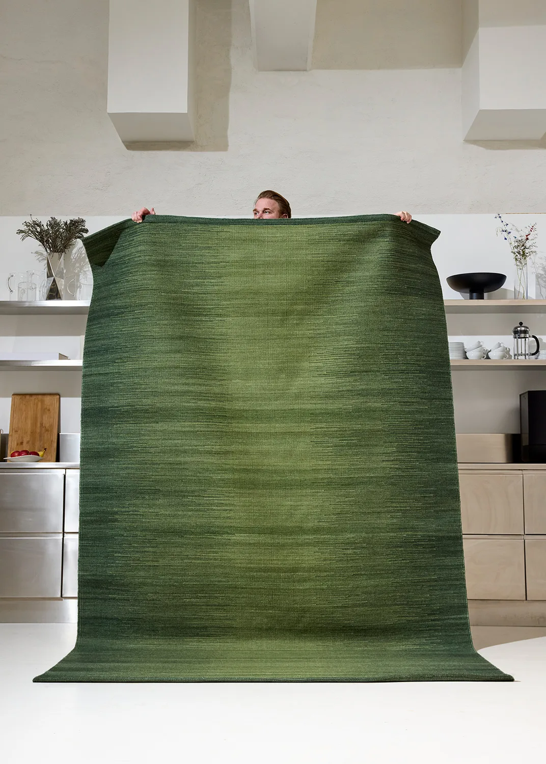 Tapti ullmatta, Green, 230x320 cm Chhatwal & Jonsson