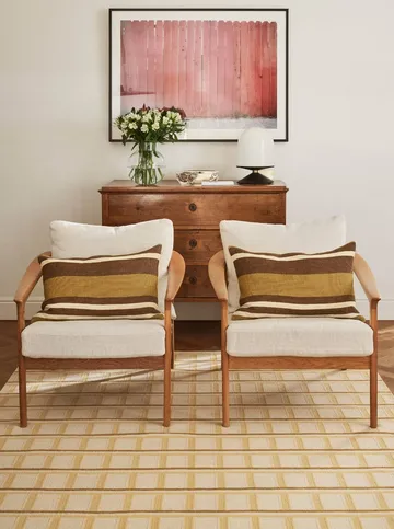 Vera kuddfodral - Masala Yellow-Taupe, 40x60 cm - Chhatwal & Jonsson