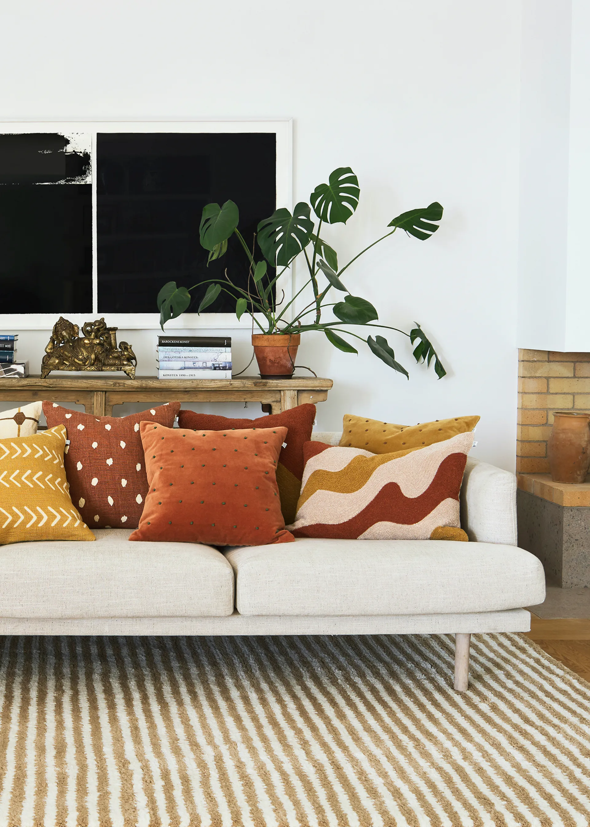 Yash reverse kuddfodral 50x50 cm, Terracotta base Chhatwal & Jonsson
