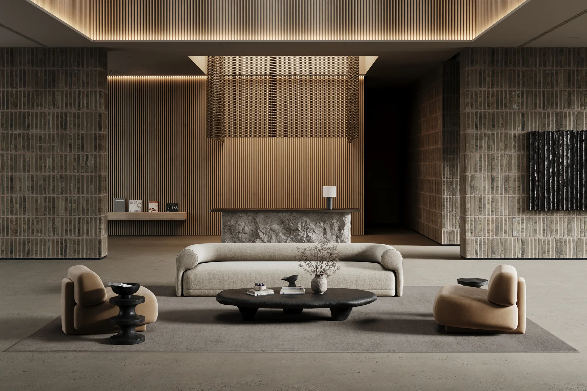 Lobby matta med langett, Grå, 140x200 cm Classic Collection