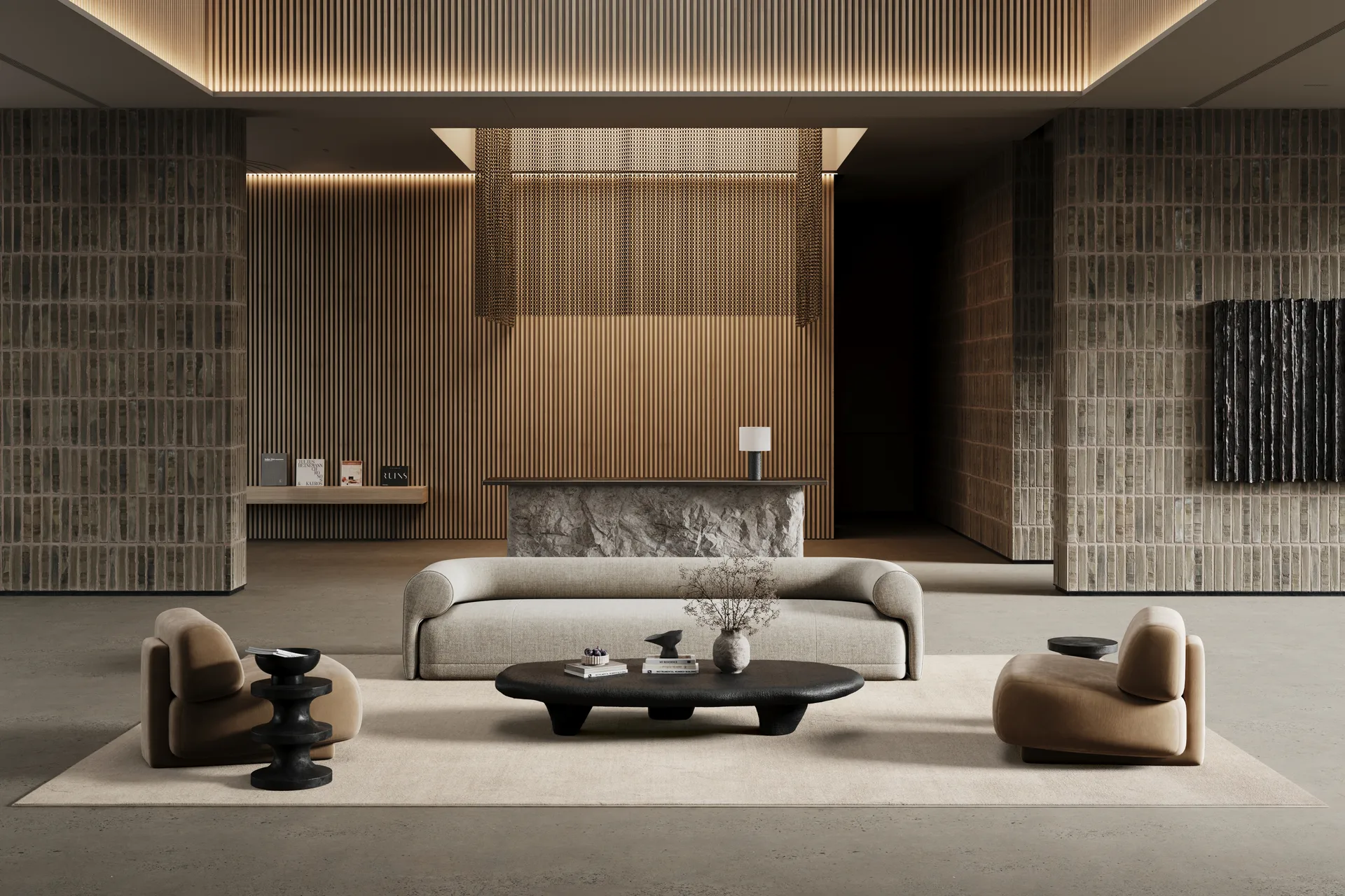 Lobby matta med langett, Off-white, 400x600 cm Classic Collection