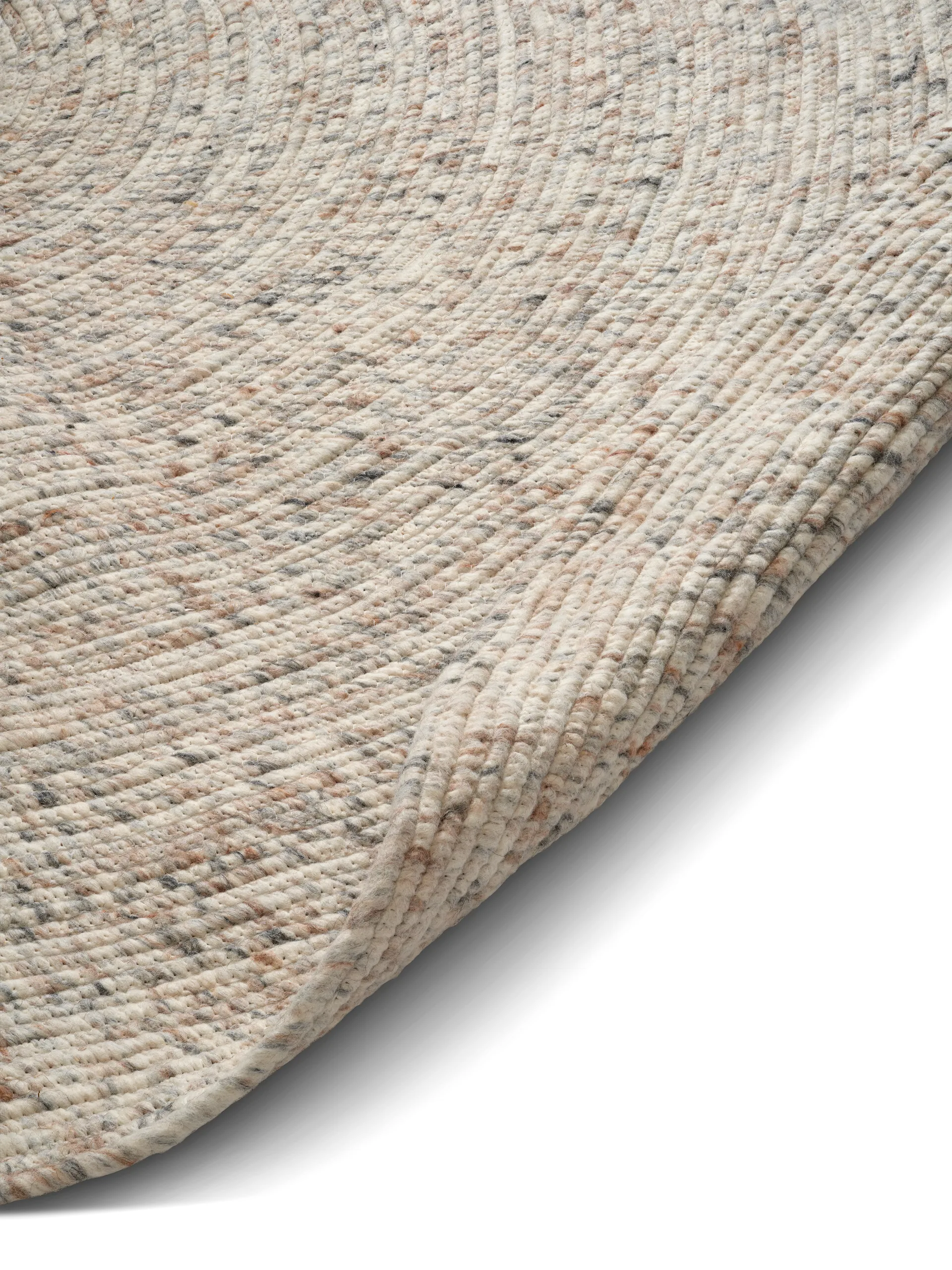 Merino ullmatta rund Ø240 cm, Natural beige Classic Collection