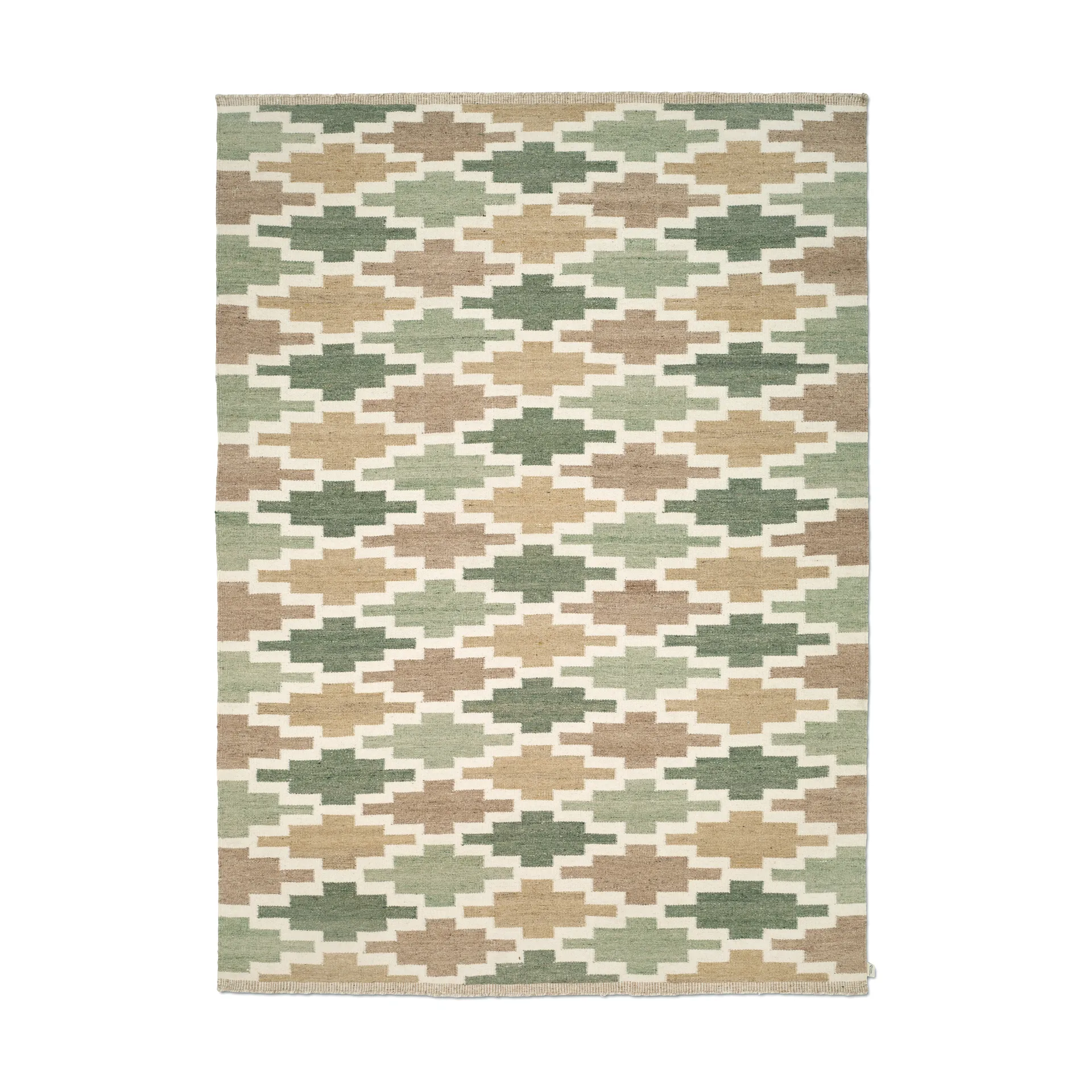 Röllakan Korsnäs matta, Grönbeige, 170x230 cm Classic Collection