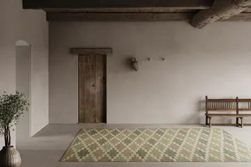 Röllakan Korsnäs matta - Grönbeige, 170x230 cm - Classic Collection
