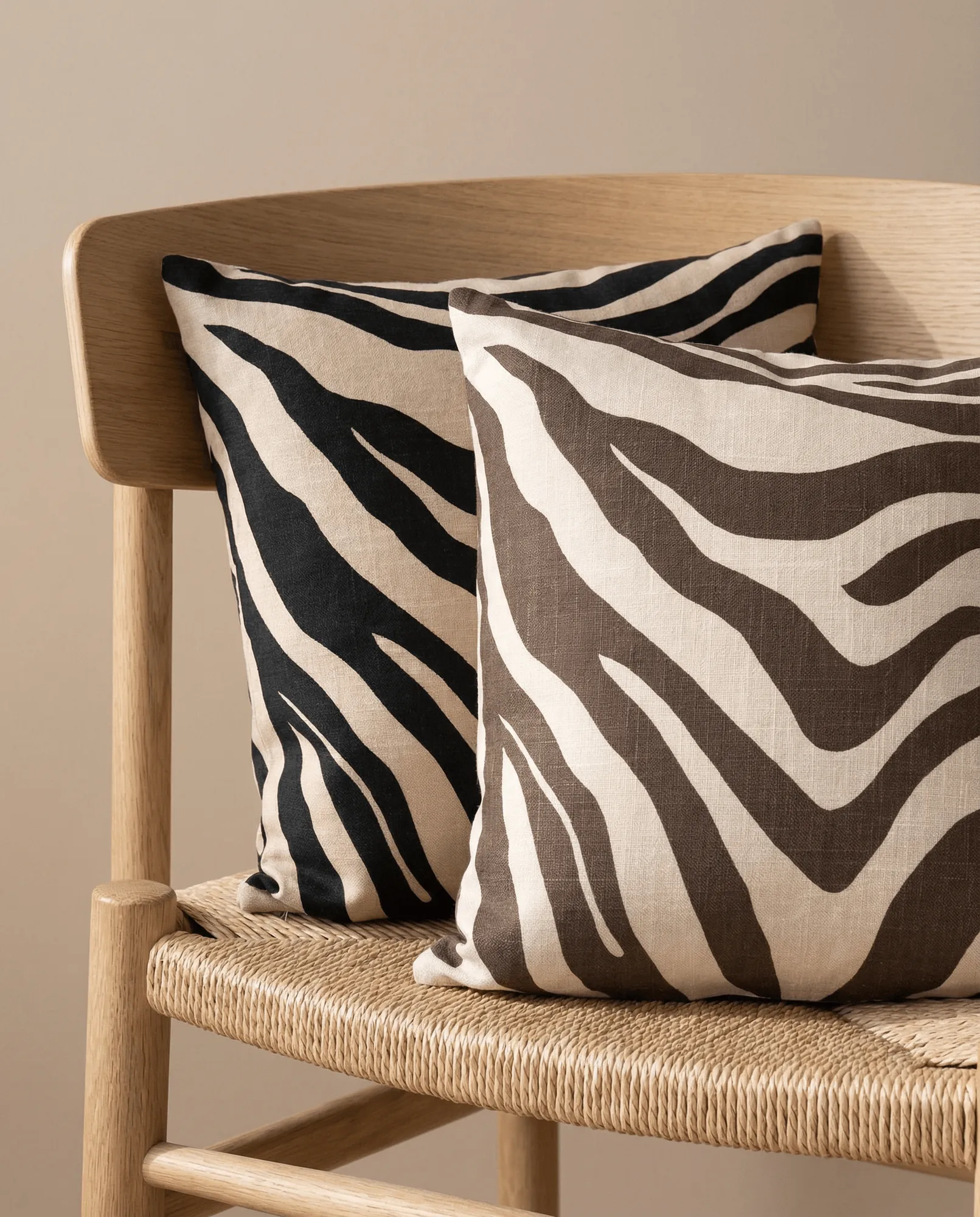 Savannah kuddfodral, Beige-black, 50x50 cm Classic Collection