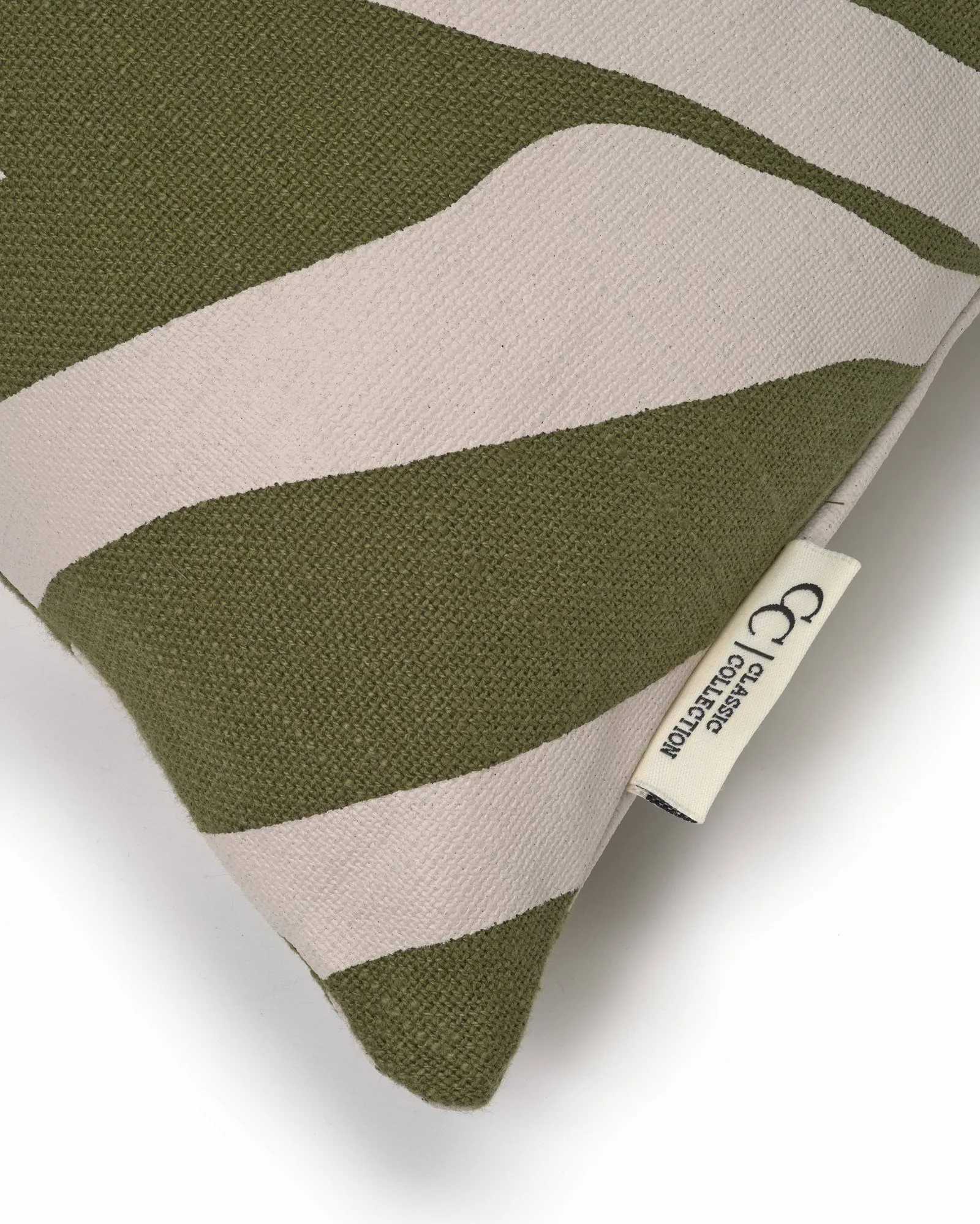 Savannah kuddfodral, Green-off white, 50x50 cm Classic Collection