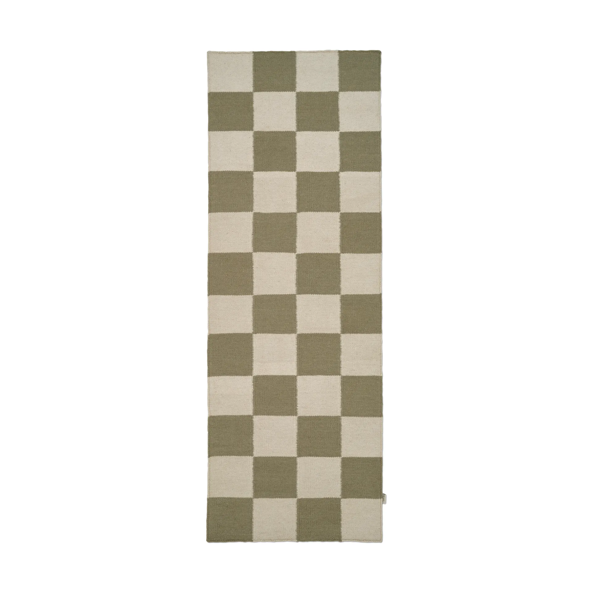 Square gångmatta, Vit-grön, 80x240 cm Classic Collection