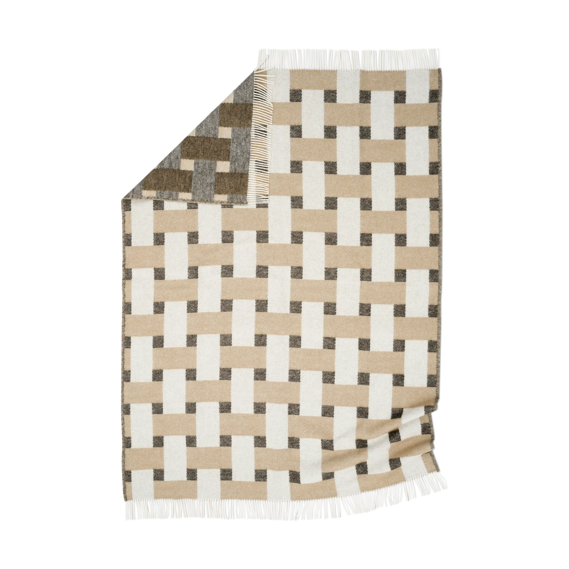 Weave pläd 130x180 cm, Beige Classic Collection
