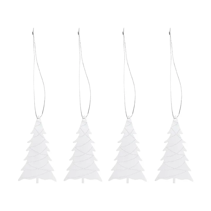 Cooee julhänge stainless steel 4-pack - Tree - Cooee Design