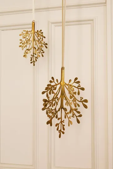 Mistletoe julhänge 2-pack - Mässing 20 cm - Cooee Design