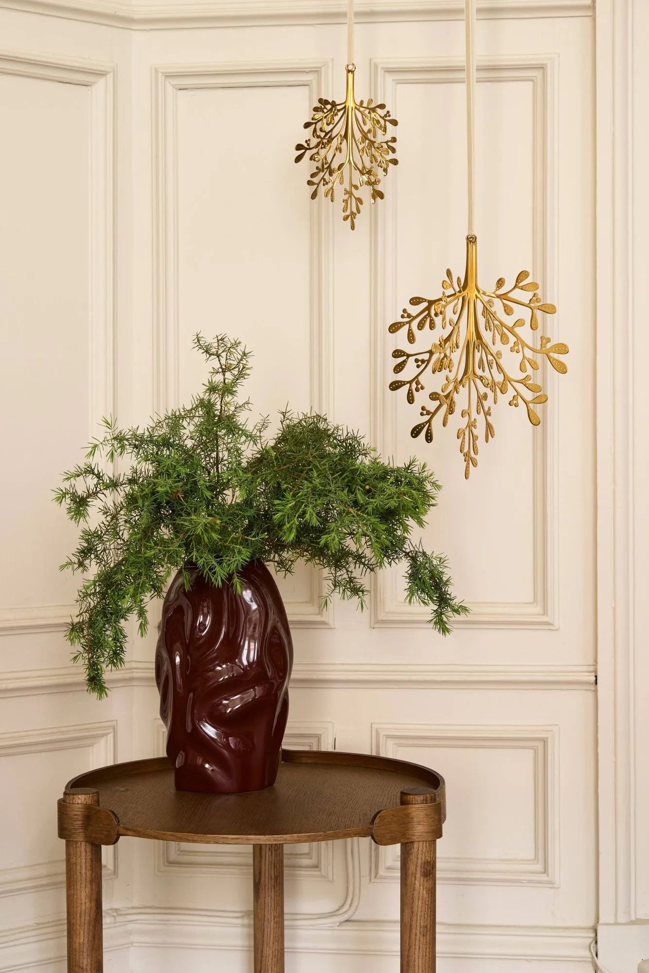 Mistletoe julhänge 2-pack, Mässing 20 cm Cooee Design