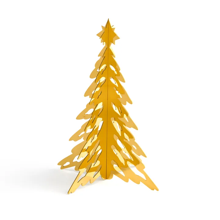 Pinetree dekorationsgran 15 cm - Brass - Cooee Design