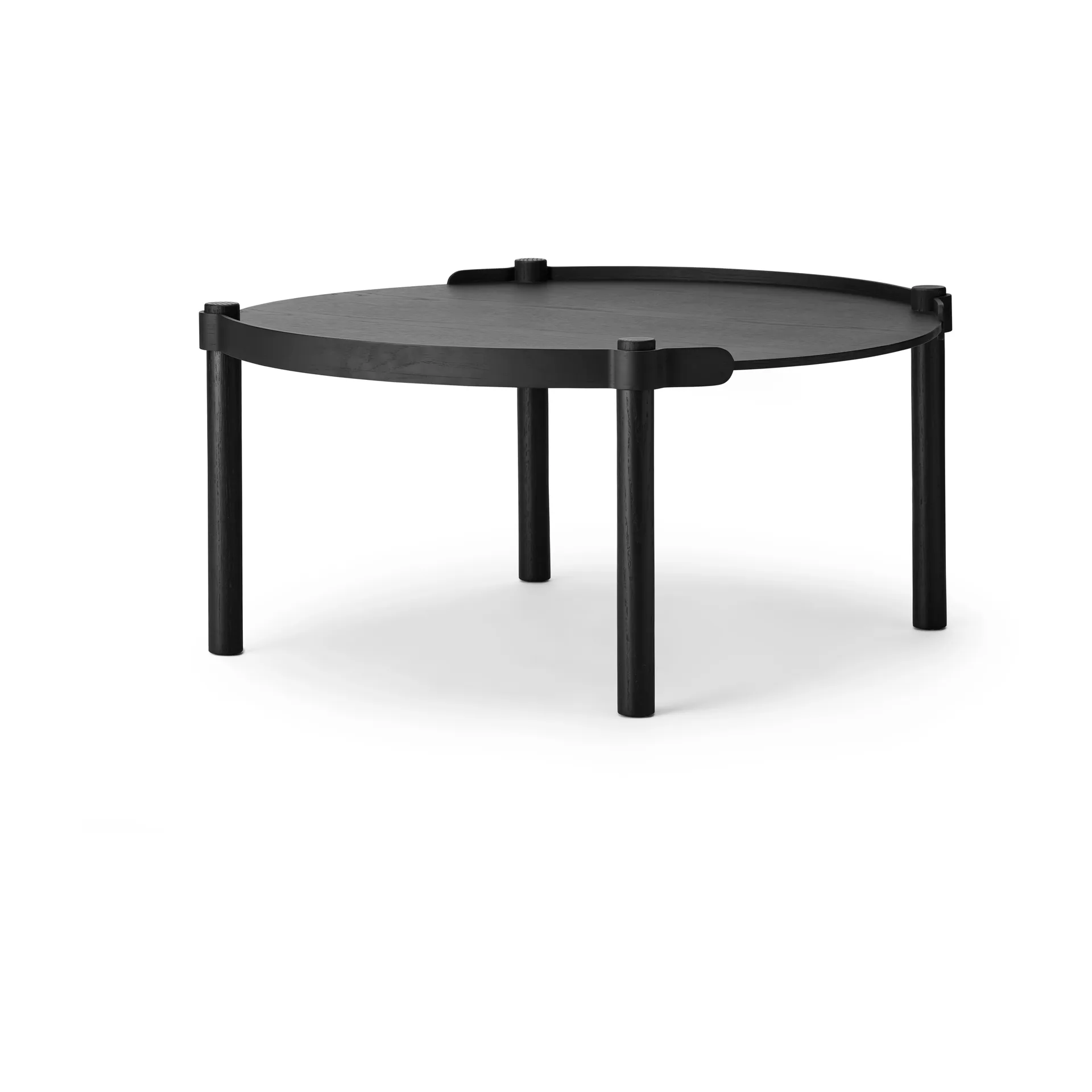 Woody bord Ø80 cm, Black stained oak Cooee Design