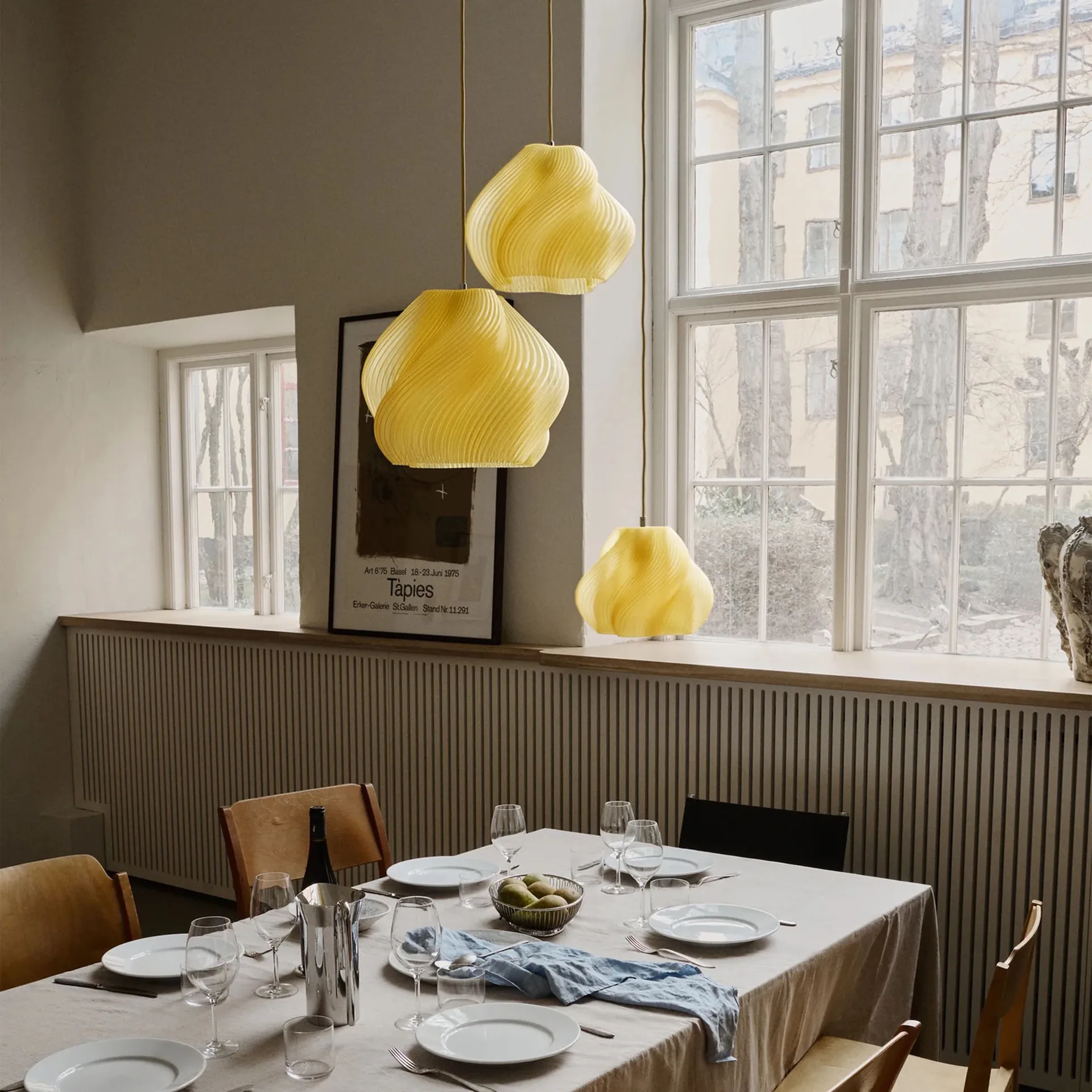 Soft Serve pendel, Limoncello sorbet-brass, 02, 25 cm Crème Atelier