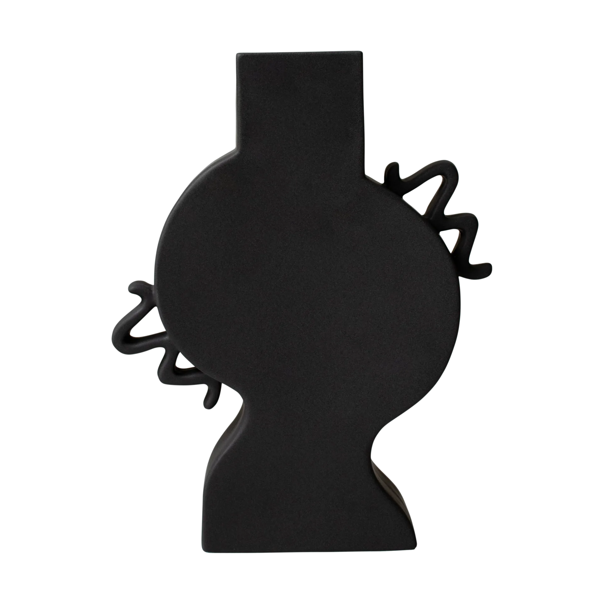 Flat vas 33 cm, Black DBKD